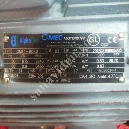 GÜÇ VE DAYANIKLILIK: 3 KW, 2,2 KW, 0,75 KW ELEKTRİK MOTORLARI, Elektrik & Enerji