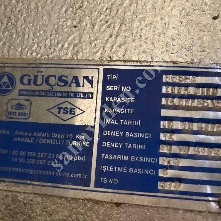 (14 TON 350 M²) GÜÇSAN MARKA DOĞALGAZLI BUHAR KAZANI, Makina