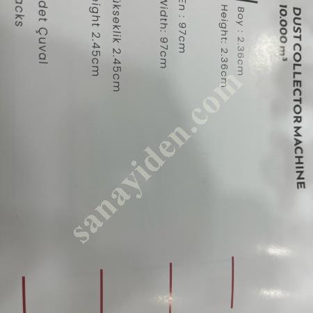METAL PERVANELİ HMZ BİLSUN 10000M³ TOZ EMME MAKİNASI, Makina