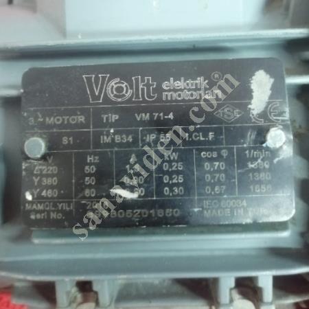 0,25 KW 1500 D  VOLT ELEKTRİK MOTORU, Elektrik & Enerji