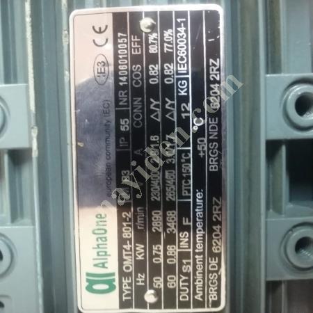 GÜÇ VE DAYANIKLILIK: 3 KW, 2,2 KW, 0,75 KW ELEKTRİK MOTORLARI, Elektrik & Enerji