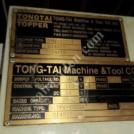 KONYA, DENNURMAK CNC DİK İŞLEME MERKEZİ, Makina