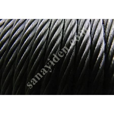 ÇELİK HALAT 6 MM SİYAH 6X19 K.ÖZ, Halatlı Vinç