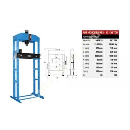 HASSAS İŞLEMLER İÇİN TASARLANMIŞ ANT 15 TON PRES, Atölye Tipi Pres