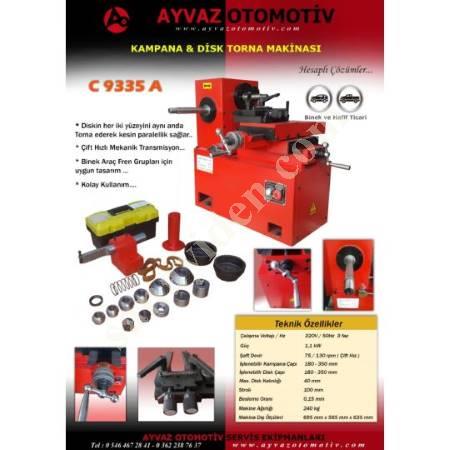 KAMPANA VE DİSK TORNA MAKİNESİ C9335 A, Tornalar
